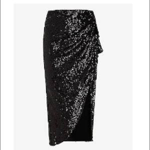 Express sequined high waisted skirt